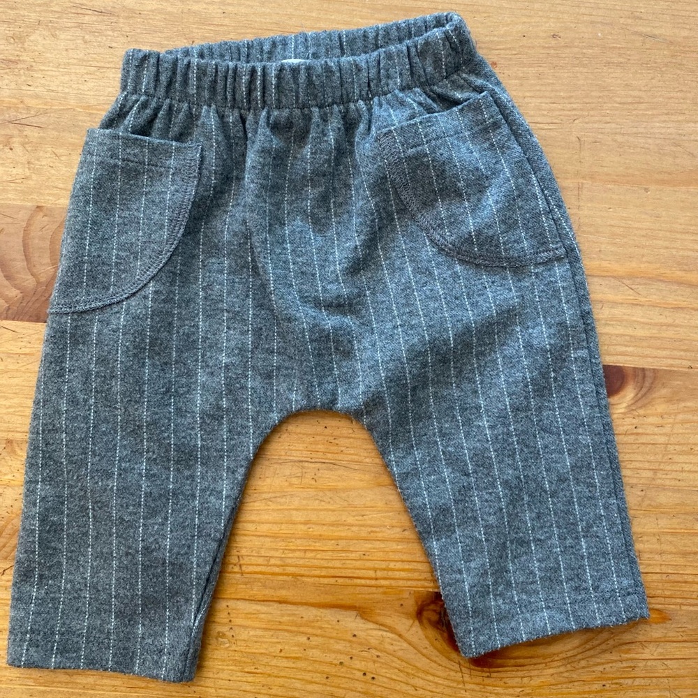 Zara Gray Pinstripe Baby Pants